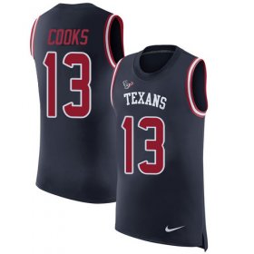 Wholesale Cheap Nike Texans #13 Brandin Cooks Navy Blue Team Color Men\'s Stitched NFL Limited Rush Tank Top Jersey