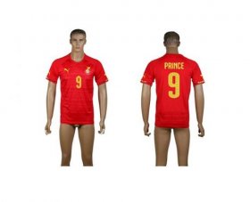 Wholesale Cheap Ghana #9 Prince Red Away Soccer Country Jersey