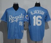 Wholesale Cheap Royals #16 Bo Jackson Light Blue New Cool Base Alternate 1 Stitched MLB Jersey