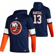 Wholesale Cheap New York Islanders #13 Mathew Barzal Adidas Reverse Retro Pullover Hoodie Navy