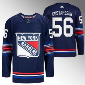 Cheap Men\'s New York Rangers #56 Erik Gustafsson Navy Stitched Jersey