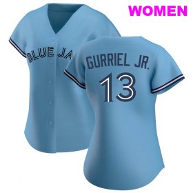Wholesale Cheap WOMEN\'S TORONTO BLUE JAYS #13 LOURDES GURRIEL JR. BLUE JERSEY