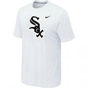 Wholesale Cheap Chicago White Sox Nike Heathered White Club Logo T-Shirt