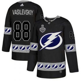Wholesale Cheap Adidas Lightning #88 Andrei Vasilevskiy Black Authentic Team Logo Fashion 2020 Stanley Cup Final Stitched NHL Jersey