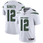 Wholesale Cheap Nike Jets #12 Joe Namath White Men's Stitched NFL Vapor Untouchable Limited Jersey