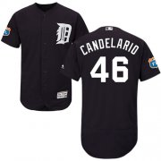 Wholesale Cheap Tigers #46 Jeimer Candelario Navy Blue Flexbase Authentic Collection Stitched MLB Jersey