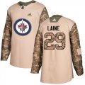 Wholesale Cheap Adidas Jets #29 Patrik Laine Camo Authentic 2017 Veterans Day Stitched Youth NHL Jersey