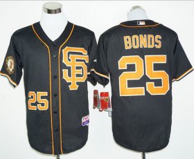 Wholesale Cheap Giants #25 Barry Bonds Black 2016 Cool Base Stitched MLB Jersey