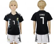 Wholesale Cheap Argentina #7 Icardi Away Kid Soccer Country Jersey