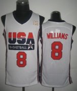 Wholesale Cheap 1992 Olympics Team USA #8 Deron Williams White Swingman Jersey