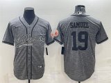 Wholesale Cheap Men's San Francisco 49ers #19 Deebo Samuel Gray With Patch Cool Base Stitched Baseball Jersey