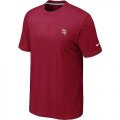 Wholesale Cheap Nike Minnesota Vikings Chest Embroidered Logo T-Shirt Red