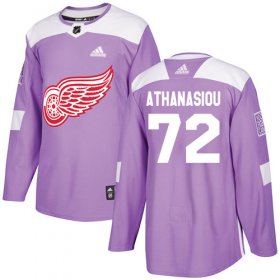 Wholesale Cheap Adidas Red Wings #72 Andreas Athanasiou Purple Authentic Fights Cancer Stitched Youth NHL Jersey