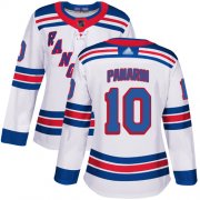 Wholesale Cheap Adidas Rangers #10 Artemi Panarin White Road Authentic Women's Stitched NHL Jersey