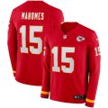 Wholesale Cheap Men's Chiefs #15 Patrick Mahomes Red Team Color Men's Stitched NFL Limited Therma Long Sleeve Jersey