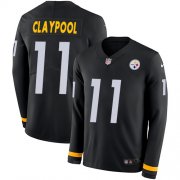 Wholesale Cheap Nike Steelers #11 Chase Claypool Black Team Color Men's Stitched NFL Limited Therma Long Sleeve Jersey