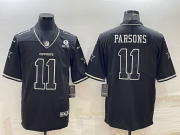 Wholesale Cheap Men's Dallas Cowboys #11 Micah Parsons Black With 1960 Patch Limited Stitched Football Jersey