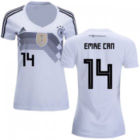 Wholesale Cheap Women\'s Germany #14 Emre Can White Home Soccer Country Jersey