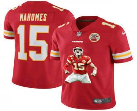 Wholesale Cheap Men\'s Kansas City Chiefs #15 Patrick Mahomes Red Player Portrait Edition 2020 Vapor Untouchable Stitched NFL Nike Limited Jersey
