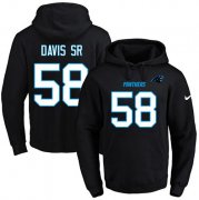 Wholesale Cheap Nike Panthers #58 Thomas Davis Sr Black Name & Number Pullover NFL Hoodie