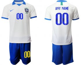 Wholesale Cheap Brazil Personalized White Soccer Country Jersey