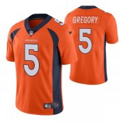 Wholesale Cheap Men's Denver Broncos #5 Randy Gregory Orange Vapor Untouchable Limited Stitched Jersey