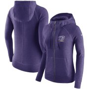 Wholesale Cheap Baltimore Ravens Nike Women's Gym Vintage Full-Zip Hoodie Purple