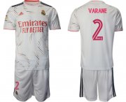 Wholesale Cheap Men 2021-2022 Club Real Madrid home white 2 Adidas Soccer Jersey