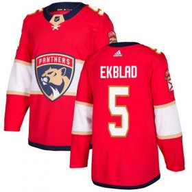 Wholesale Cheap Adidas Panthers #5 Aaron Ekblad Red Home Authentic Stitched NHL Jersey