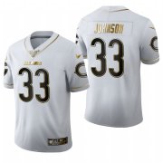 Wholesale Cheap Men's Chicago Bears #33 Jaylon Johnson White 2020 NFL Draft Golden Edition Jersey