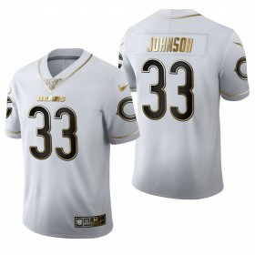 Wholesale Cheap Men\'s Chicago Bears #33 Jaylon Johnson White 2020 NFL Draft Golden Edition Jersey