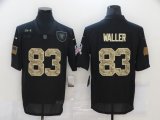 Wholesale Cheap Men's Las Vegas Raiders #83 Darren Waller Black Camo 2020 Salute To Service Stitched NFL Nike Limited Jersey
