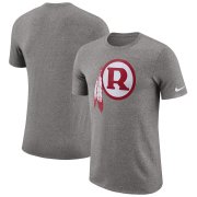 Wholesale Cheap Washington Redskins Nike Marled Historic Logo Performance T-Shirt Heathered Gray