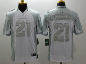 Wholesale Cheap Nike Cardinals #21 Patrick Peterson White Men\'s Stitched NFL Limited Platinum Jersey