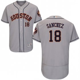 Wholesale Cheap Astros #18 Aaron Sanchez Grey Flexbase Authentic Collection Stitched MLB Jersey