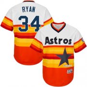 Wholesale Cheap Astros #34 Nolan Ryan White/Orange Cooperstown Stitched Youth MLB Jersey