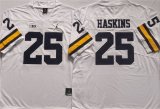Cheap Men's Michigan Wolverines #25 HASKINS White Stitched Jersey