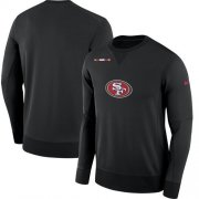 Wholesale Cheap Men's San Francisco 49ers Nike Black Sideline Team Logo Performance Sweatshirt