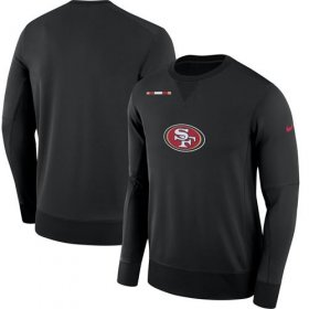 Wholesale Cheap Men\'s San Francisco 49ers Nike Black Sideline Team Logo Performance Sweatshirt