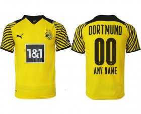 Wholesale Cheap Men 2021-2022 Club Borussia Dortmund home yellow aaa version customized Soccer Jersey