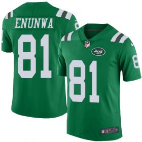 Wholesale Cheap Nike Jets #81 Quincy Enunwa Green Men\'s Stitched NFL Limited Rush Jersey