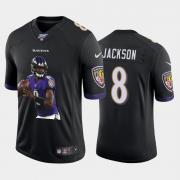 Cheap Baltimore Ravens #8 Lamar Jackson Nike Team Hero 2 Vapor Limited NFL 100 Jersey Black