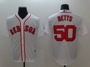 Wholesale Cheap Men Boston Red Sox 50 Betts White Game 2021 MLB Jersey