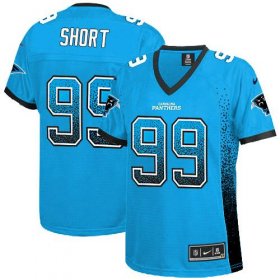 Wholesale Cheap Nike Panthers #99 Kawann Short Blue Alternate Women\'s Stitched NFL Elite Drift Fashion Jersey