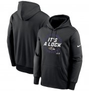 Cheap Men's Baltimore Ravens Black 2023 AFC North Division Champions Locker Room Trophy Collection Pullover Hoodie