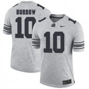 Wholesale Cheap Ohio State Buckeyes 10 Joe Burrow Gray College Football Jersey