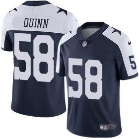 Wholesale Cheap Nike Cowboys #58 Robert Quinn Navy Blue Thanksgiving Men\'s Stitched NFL Vapor Untouchable Limited Throwback Jersey