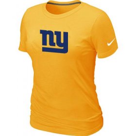Wholesale Cheap Women\'s NFL New York Giants Sideline Legend Authentic Logo T-Shirt Yellow