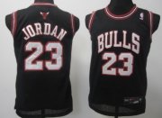 Cheap Chicago Bulls #23 Michael Jordan Black With Bulls Kids Jersey