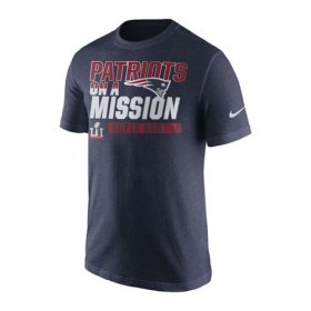Wholesale Cheap Men\'s New England Patriots Nike Navy Super Bowl LI Bound On a Mission T-Shirt